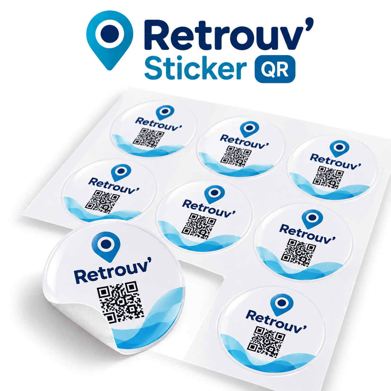 Lot de 5 autocollants QR
